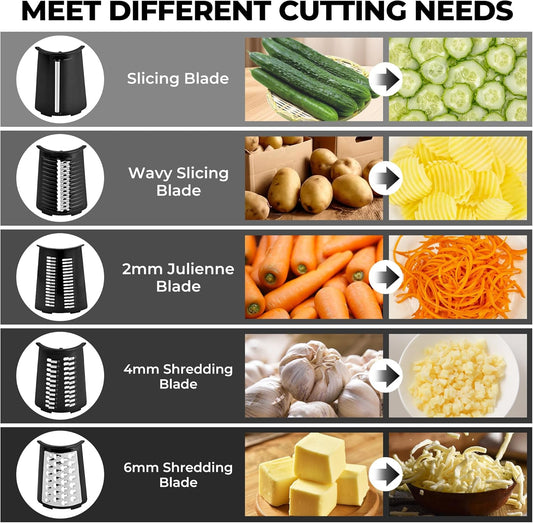 SUSTEAS Rotary Cheese Grater with Handle